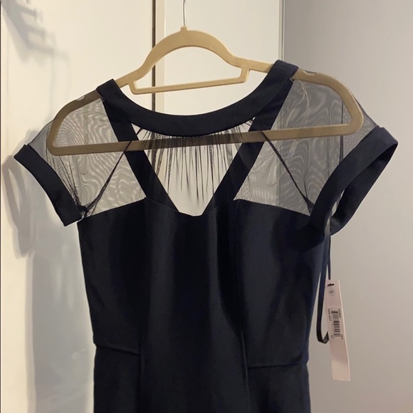 Maggy London navy fitted midi dress - Picture 2 of 5